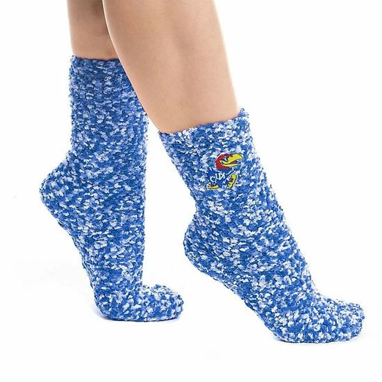 Buy 🎉 Unbranded 👩 Women's ZooZatz Kansas Jayhawks Marled Fuzzy 🧦 Socks 🔔