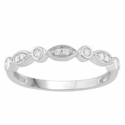 Buy 👍 Unbranded 10k Gold 1/10 Carat T.W. Diamond Stackable Band Ring Pink ✔️