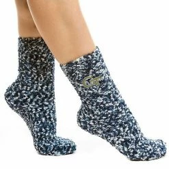 Cheapest 🛒 Unbranded 👩 Women's ZooZatz Georgia Tech Yellow Jackets Marled Fuzzy 🧦 Socks 🎉