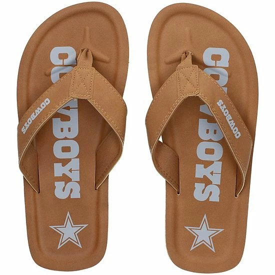 Deals ❤️ Unbranded Men's Dallas Cowboys Color Pop Flip Flop 🩴 Sandals 🥰