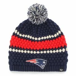 Buy 👍 Unbranded 👩 Women's '47 Navy New England Patriots Leslie Beanie With Pom 👍