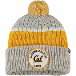 Deals 🛒 Unbranded Men's '47 Gray Cal Bears Holcomb Cuffed Knit Hat With Pom 😀