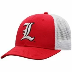 Flash Sale 🎉 Unbranded Men's Top Of The World Red/White Louisville Cardinals Trucker Snapback Hat 😀