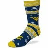 Buy 🔔 Unbranded For Bare Feet West Virginia Mountaineers Holiday Pattern Crew 🧦 Socks ✔️