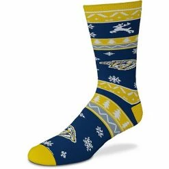 Best deal ✔️ Unbranded For Bare Feet Nashville Predators Holiday Pattern Crew 🧦 Socks 👍