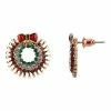 Flash Sale 🎁 Unbranded Red And Green Stone Wreath Earrings 😉