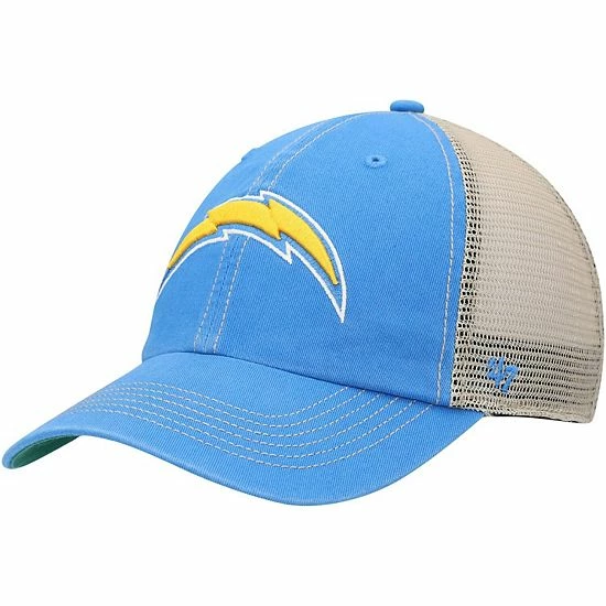 Promo โจ Unbranded Men's '47 Powder Blue/Natural Los Angeles Chargers Trawler Trucker Clean Up Snapback Hat ๐