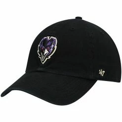 Coupon ⭐ Unbranded Men's '47 Black Baltimore Ravens Clean Up Alternate Logo Adjustable Hat ❤️