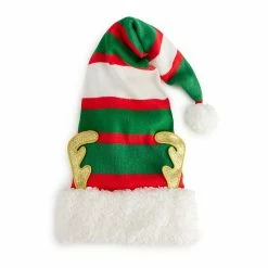 Best Sale 🌟 Unbranded Men's Green, Red, & White Reindeer Antlers Holiday Sleep Cap 😉