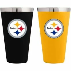 Hot Sale 🎉 Unbranded Pittsburgh Steelers Team Color 2-Pack Stainless Steel Pint Glass 👍
