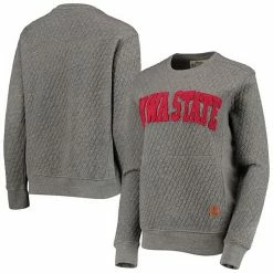 Top 10 🌟 Unbranded 👩 Women's Pressbox Heathered Gray Iowa State Cyclones Moose Applique Quilted Pullover Sweatshirt 😀