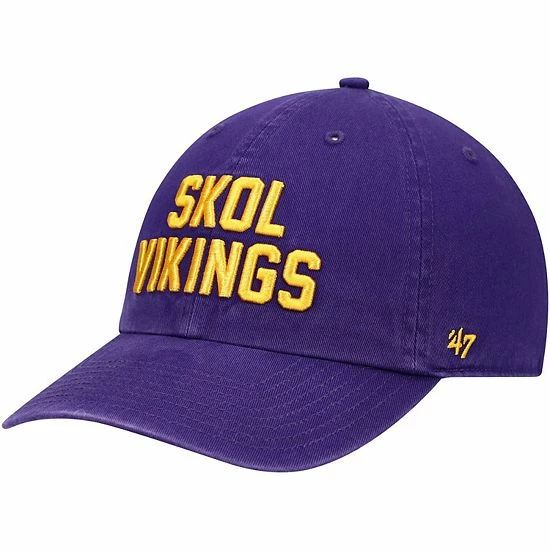 Deals ๐งจ Unbranded Men's '47 Purple Minnesota Vikings Clean Up Script Adjustable Hat ๐ - Image 2