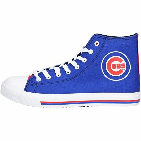 Promo ๐ Unbranded Men's FOCO Chicago Cubs High Top Canvas ๐ Sneakers ๐ - Image 3