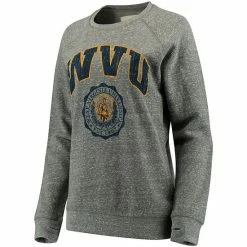 Best deal 🔥 Unbranded 👩 Women's Pressbox Heathered Gray West Virginia Mountaineers Edith Vintage Knobi Pullover Sweatshirt 😀