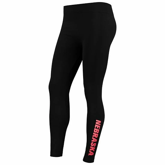 Wholesale โญ Unbranded ๐ฉ Women's ZooZatz Black Nebraska Cornhuskers Fleece Lined 2.0 Leggings โญ