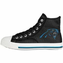 Wholesale 🛒 Unbranded Men's FOCO Carolina Panthers Big Logo High Top Canvas 👞 Shoes 🌟