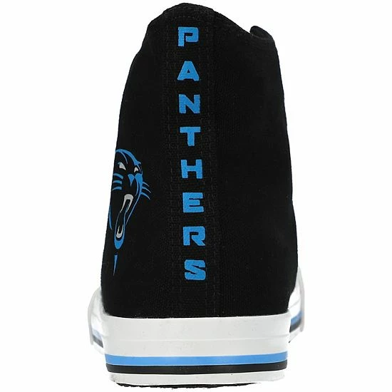 Wholesale 🛒 Unbranded Men's FOCO Carolina Panthers Big Logo High Top Canvas 👞 Shoes 🌟 - Image 4