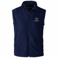 Cheapest 😍 Unbranded Men's Navy Houston Texans Houston Fleece Full-Zip Vest 🤩