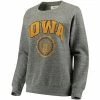 Hot Sale 🤩 Unbranded 👩 Women's Pressbox Heathered Gray Iowa Hawkeyes Edith Vintage Knobi Pullover Sweatshirt 🥰