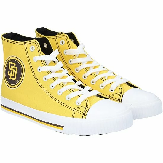 Hot Sale ❤️ Unbranded Men's FOCO San Diego Padres High Top Canvas 👟 Sneakers 🔔 - Image 2