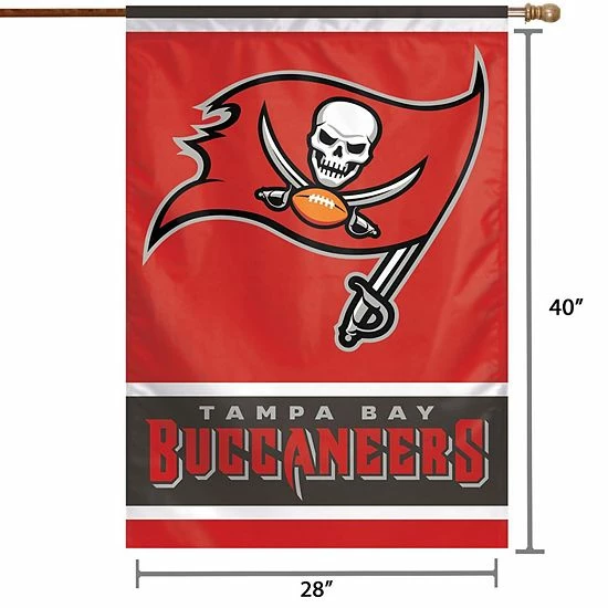 Hot Sale ๐ Unbranded WinCraft Tampa Bay Buccaneers 28" X 40" Primary Logo House Flag ๐ - Image 3