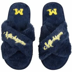 Best deal ❤️ Unbranded 👩 Women's FOCO Michigan Wolverines Script Cross Slide Slippers 😍