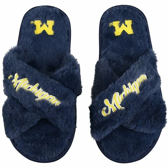 Best deal โค๏ธ Unbranded ๐ฉ Women's FOCO Michigan Wolverines Script Cross Slide Slippers ๐ - Image 2