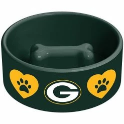 Promo 🛒 Unbranded Green Bay Packers Team Color Pet Bowl With Bone ⌛