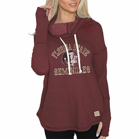 Best deal ⌛ Unbranded 👩 Women's Original Retro Brand Garnet Florida State Seminoles Funnel Neck Pullover Sweatshirt 🎁 - Image 2