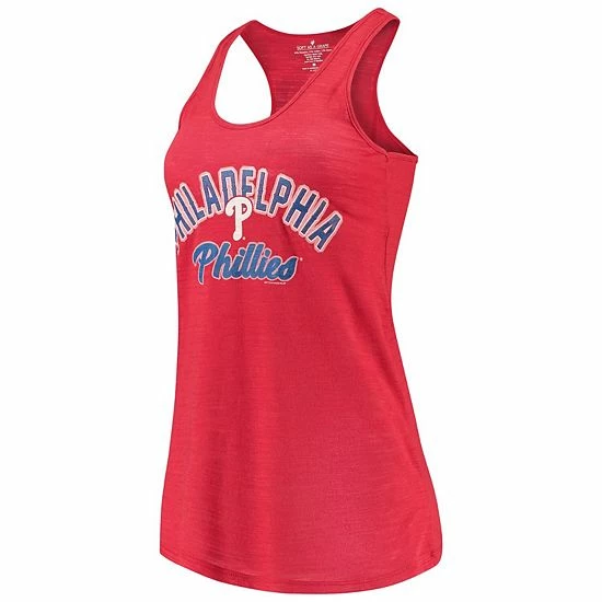 Best deal 👏 Unbranded 👩 Women's Soft As A Grape Red Philadelphia Phillies Multicount Racerback Tank Top 👍 - Image 3