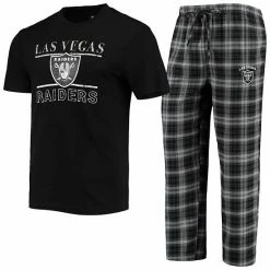 Best Sale 🛒 Unbranded Men's Concepts Sport Black/Gray Las Vegas Raiders Lodge T-Shirt & Pants Set 👍