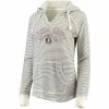 Wholesale 😉 Unbranded 👩 Women's Blue 84 Cream Florida State Seminoles Striped French Terry V-Neck Pullover Hoodie 🤩