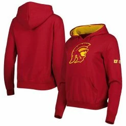 Wholesale ✔️ Unbranded 👩 Women's Cardinal USC Trojans Big Logo Team Pullover Hoodie 👍