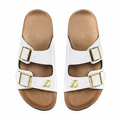 Promo ✨ Unbranded 👩 Women's FOCO Los Angeles Lakers Double-Buckle 🩴 Sandals ✔️