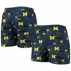 Cheapest 🔔 Unbranded Men's FOCO Navy Michigan Wolverines Island Palm Swim Trunks ❤️
