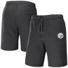 Cheap 🌟 Unbranded Men's NFL X Darius Rucker Collection By Fanatics Heather Charcoal Pittsburgh Steelers Logo Shorts 😍