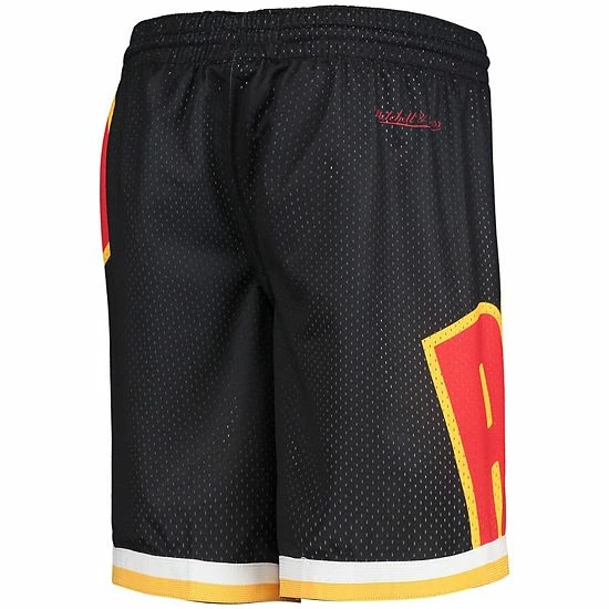 Deals ๐ฏ Unbranded Youth Black Houston Rockets Hardwood Classics Throwback Big Face Mesh Shorts ๐ - Image 3