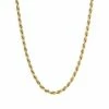 Promo 🔥 Unbranded Men's 18k Gold Over Silver 3.2 Mm Rope Chain Necklace ❤️