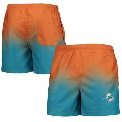 Best Pirce 🎁 Unbranded Men's FOCO Aqua Miami Dolphins Dip-Dye Swim Shorts 😉