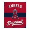Cheap 🎉 Unbranded Los Angeles Angels Retro Stripe Flannel Fleece Blanket 🧨