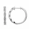 Cheap 🥰 Unbranded Sterling Silver 1/4 Carat T.W. Diamond Swirl Hoop Earrings 😀