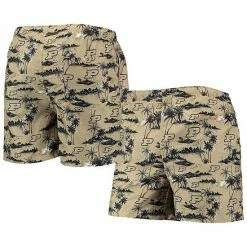 Wholesale 🎁 Unbranded Men's FOCO Gold Purdue Boilermakers Island Palm Swim Trunks 👍