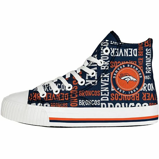 Best reviews of โจ Unbranded Youth FOCO Navy Denver Broncos Repeat Wordmark High Top Canvas Allover ๐ Sneakers ๐ - Image 2
