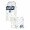 Cheapest 🎉 Unbranded 👩 Women's Concepts Sport Cream North Carolina Tar 👠 Heels Agenda Stars Tank Top And Shorts Sleep Set 👏