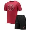 Deals ✨ Unbranded Men's Concepts Sport Black/Red Miami Heat T-Shirt & Shorts Sleep Set 🔔