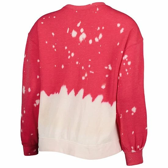 Discount ๐คฉ Unbranded ๐ฉ Women's Gameday Couture Cardinal Arkansas Razorbacks Twice As Nice Faded Dip-Dye Pullover Sweatshirt ๐ - Image 4