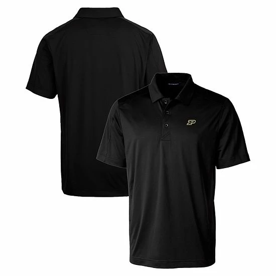 Promo ✔️ Unbranded Men's Cutter & Buck Black Purdue Boilermakers Prospect Textured Stretch DryTec Polo ❤️