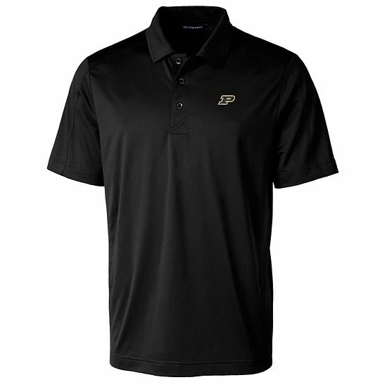 Promo ✔️ Unbranded Men's Cutter & Buck Black Purdue Boilermakers Prospect Textured Stretch DryTec Polo ❤️ - Image 3