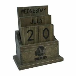Coupon ⌛ Unbranded Ohio State Buckeyes Wood Block Calendar ✔️