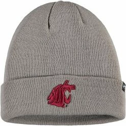 Deals ✔️ Unbranded Men's '47 Gray Washington State Cougars Raised Cuffed Knit Hat ✔️